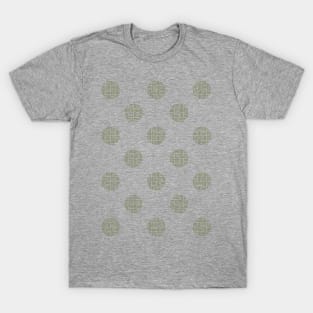 Zen Dot Pattern SANKUZUSHI green T-Shirt